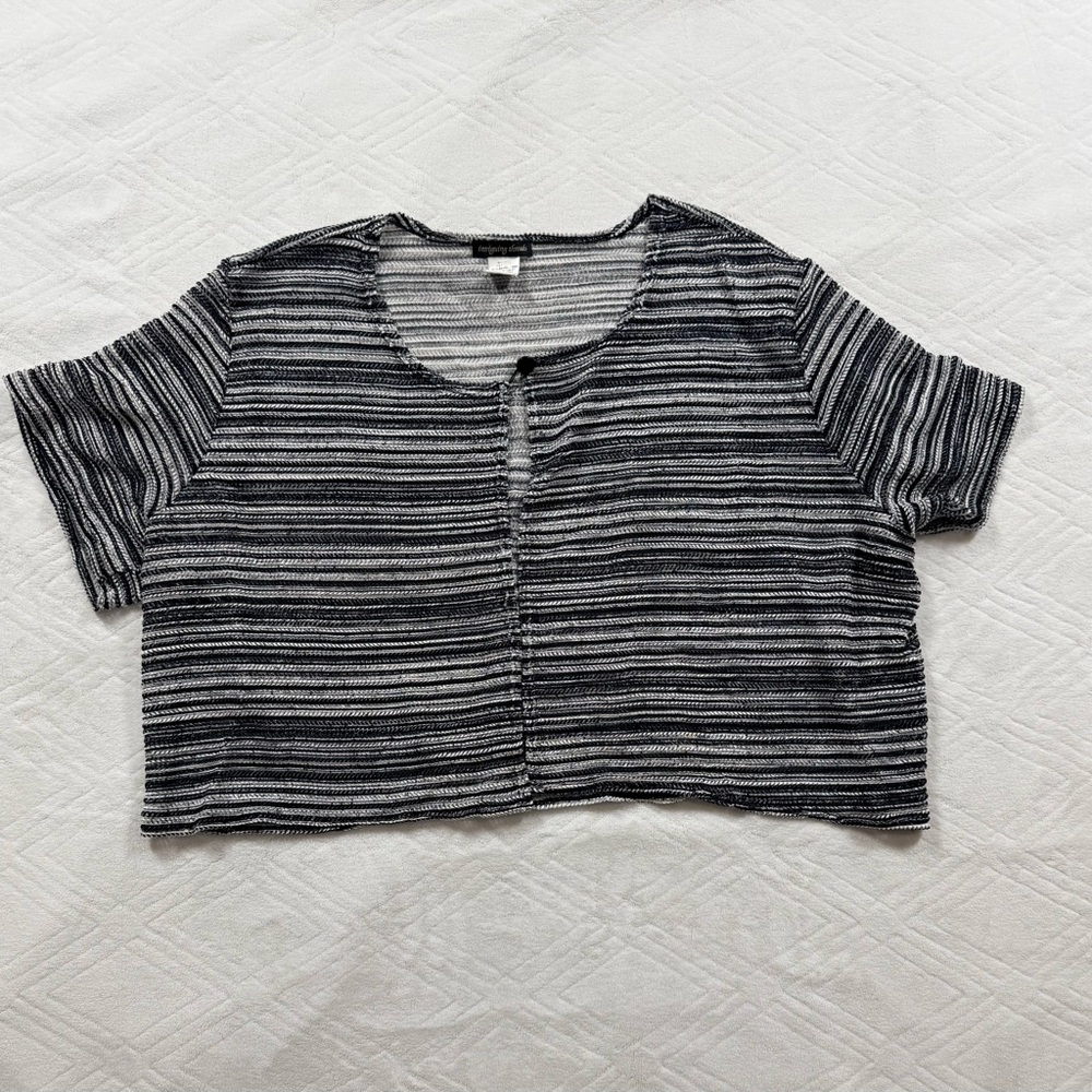 Intriguing Threads Womens Cardigan Short Sleeve 90s Y2K Cover Up Preppy Retro